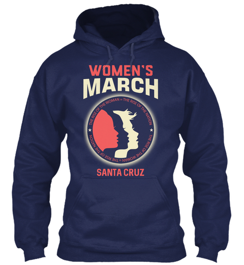 Women's March Santa Cruz Navy T-Shirt Front