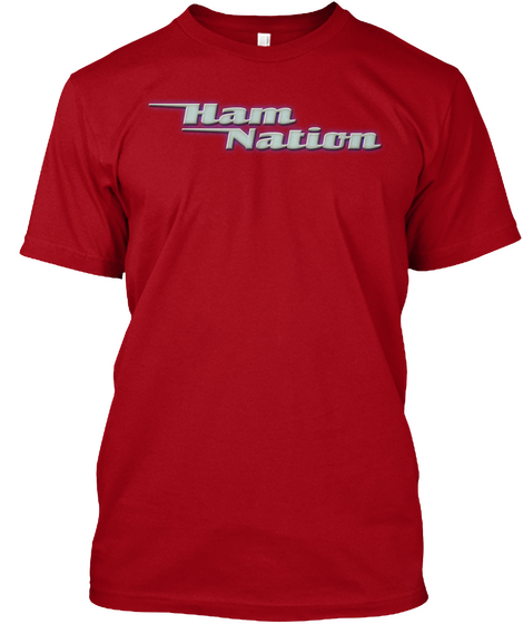 Ham Nation Deep Red Maglietta Front