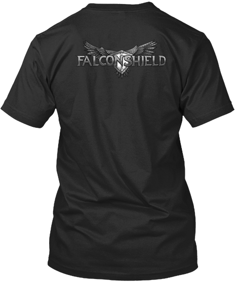 Falconshield Black T-Shirt Back