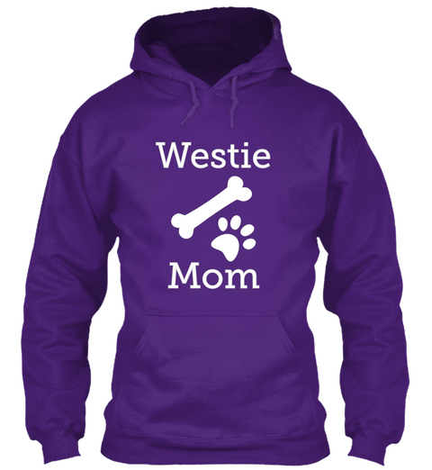 Westie Mom Purple T-Shirt Front
