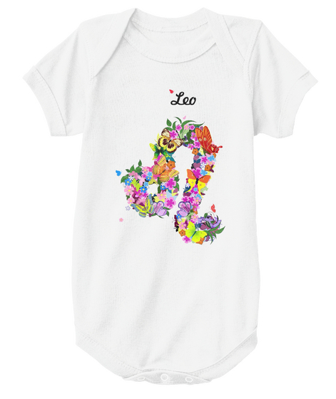 Baby Leo White T-Shirt Front