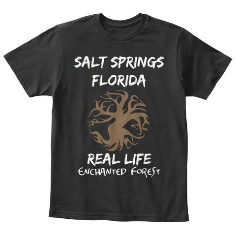 Salt Springs Florida Real Life Enchanted Forest Black Maglietta Front