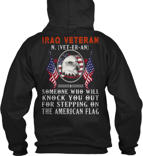 Iraq Veteran   This Shirt Is For You Black T-Shirt Back