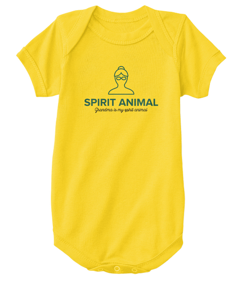Spirit Animal Grandma Is My Spirit Animal Yellow  T-Shirt Front