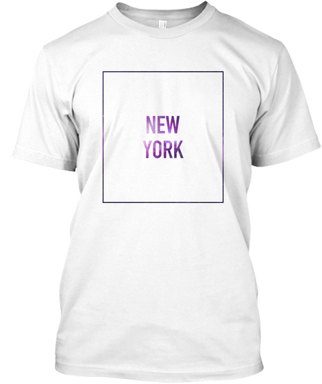 New York White T-Shirt Front