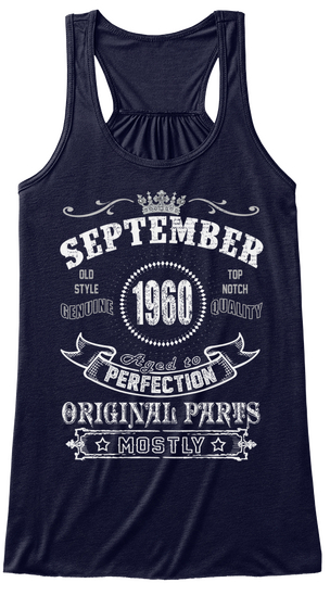 1960 September Aged To Perfection Midnight T-Shirt Front