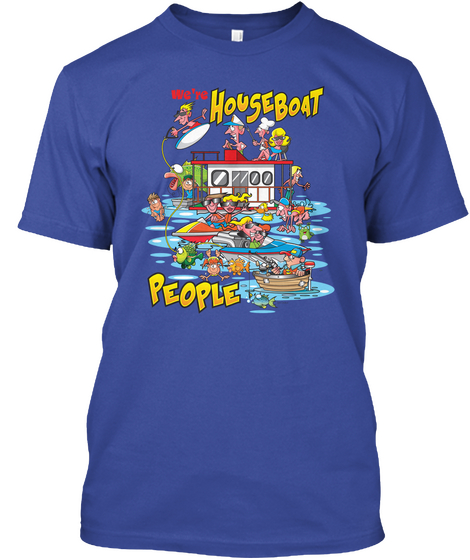 Houseboat People Deep Royal Camiseta Front