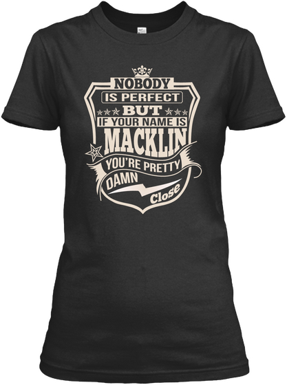 Nobody Perfect Macklin Thing Shirts Black áo T-Shirt Front