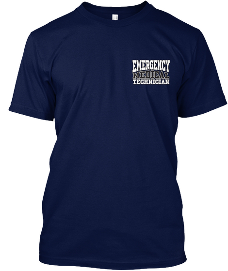 Emergency Medical Technician Navy T-Shirt Front