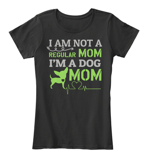 Mother Day Gift For Dog Mom Black Camiseta Front