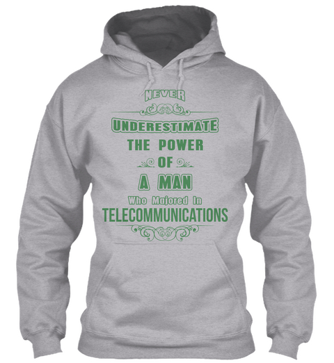 Telecommunications Sport Grey T-Shirt Front