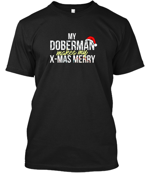 Doberman T Shirt Black áo T-Shirt Front