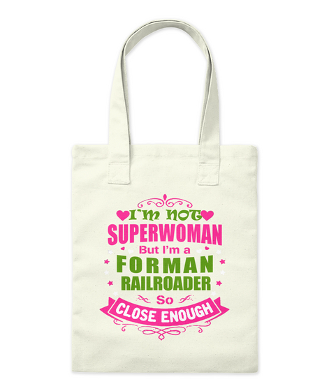 I Am Not Superwoman Natural T-Shirt Front