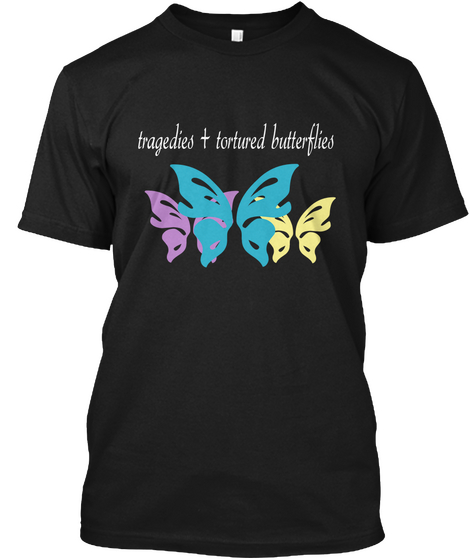 Tragedies + Tortured Butterflies Black Camiseta Front