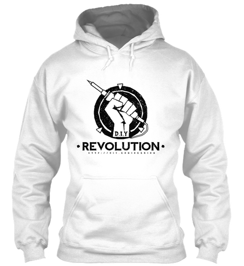 D.I.Y Revolution White áo T-Shirt Front