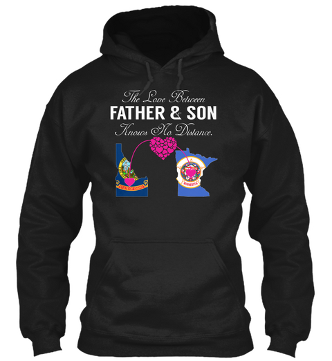 Father Son   Idaho Minnesota Black áo T-Shirt Front