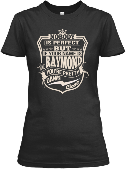 Nobody Perfect Raymond Thing Shirts Black T-Shirt Front