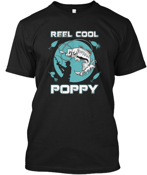 Reel Cool Poppy Black Camiseta Front
