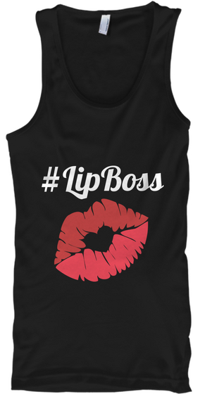 #Lip Boss Black Camiseta Front