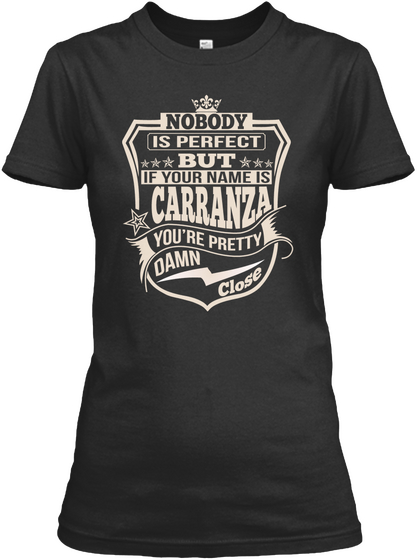 Nobody Perfect Carranza Thing Shirts Black Camiseta Front