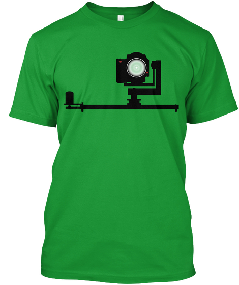 Indie Filmmaker   Camera Slider Kelly Green T-Shirt Front