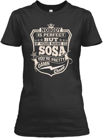 Nobody Perfect Sosa Thing Shirts Black T-Shirt Front