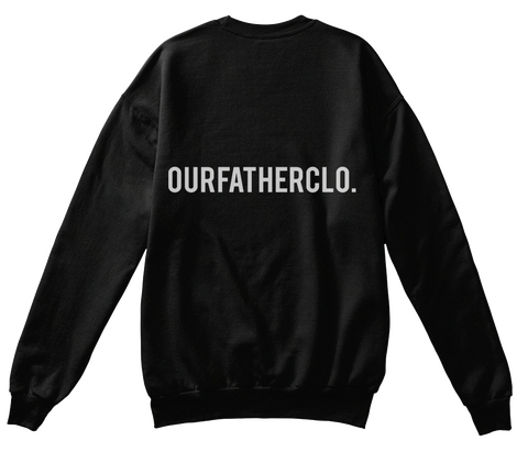 Ourfatherclo. Black T-Shirt Back