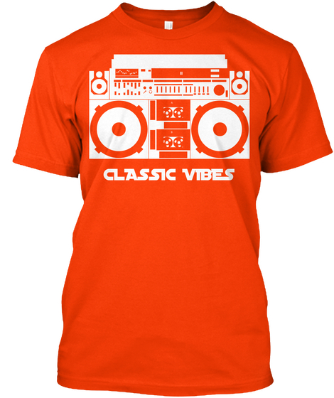 Classic Vibes Orange Camiseta Front