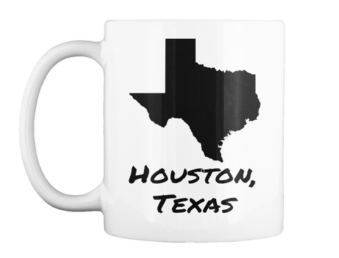 Houston Texas White T-Shirt Front