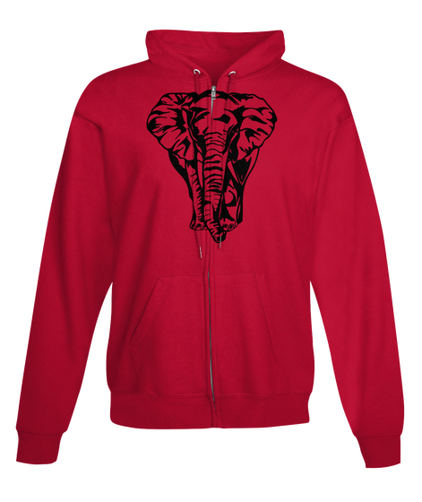 Elephant Is Beautiful  Fire Red T-Shirt Front