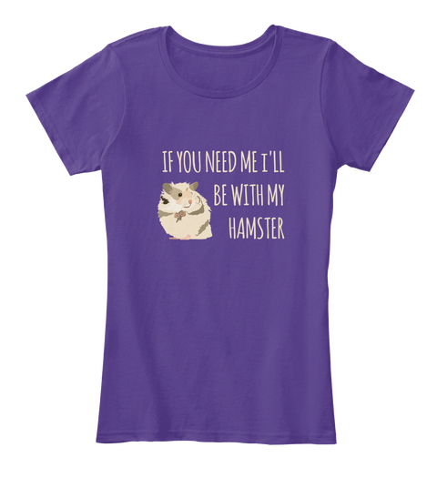 Cute Hamster T Shirt Purple Maglietta Front