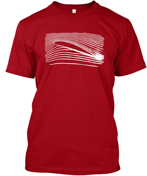 The Airfoil T Shirt Deep Red T-Shirt Front