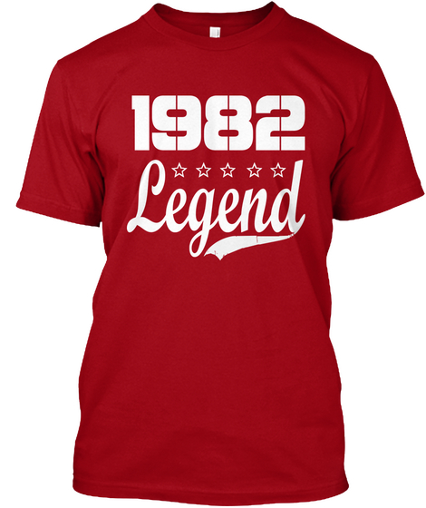1982 Legend Deep Red áo T-Shirt Front