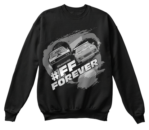 #Ff Forever Jet Black T-Shirt Front