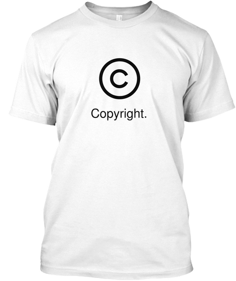 Copyright. White Camiseta Front