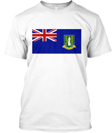 The British Virgin Islands Flag White T-Shirt Front