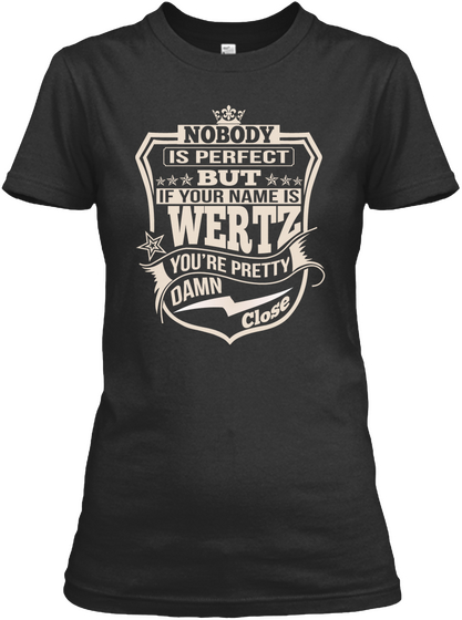 Nobody Perfect Wertz Thing Shirts Black T-Shirt Front