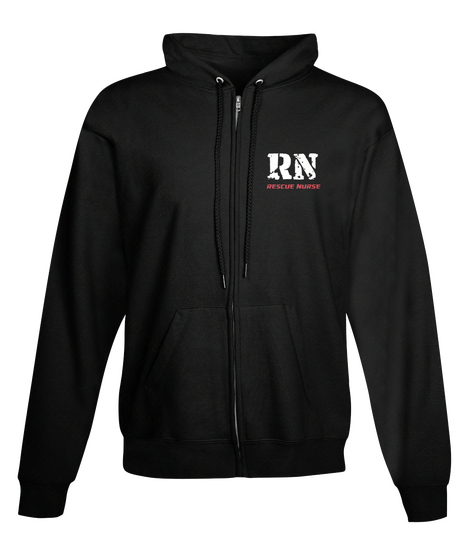 Rn Rescue Nurse Black Camiseta Front