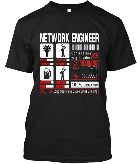 Network Engineer Limited Edition Shirt Black Camiseta Front