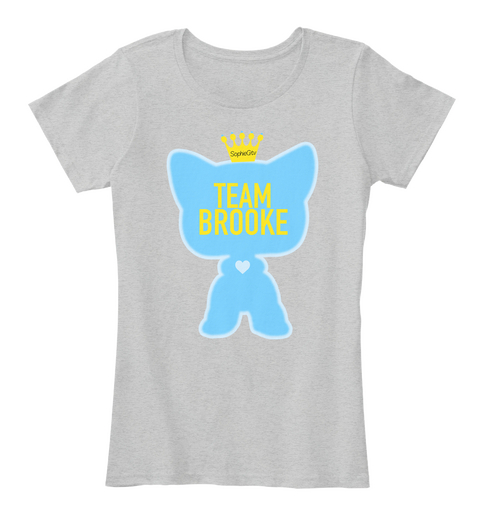 Team Brooke  Light Heather Grey Camiseta Front