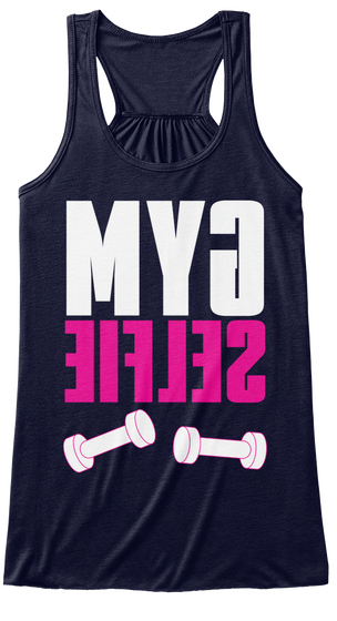 Gym Selfie Midnight T-Shirt Front