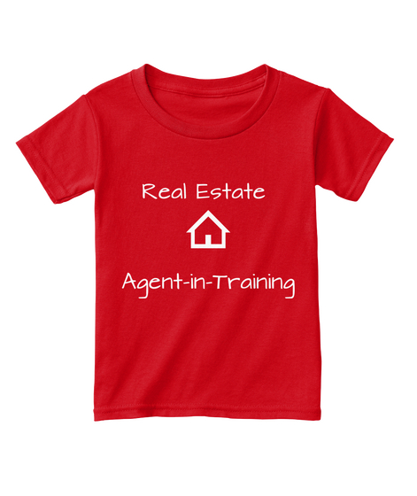 Real Estate Agent In Training Red  Kaos Front