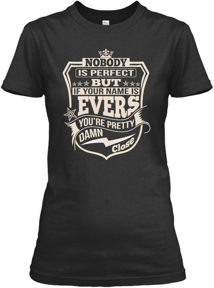 Nobody Perfect Evers Thing Shirts Black áo T-Shirt Front