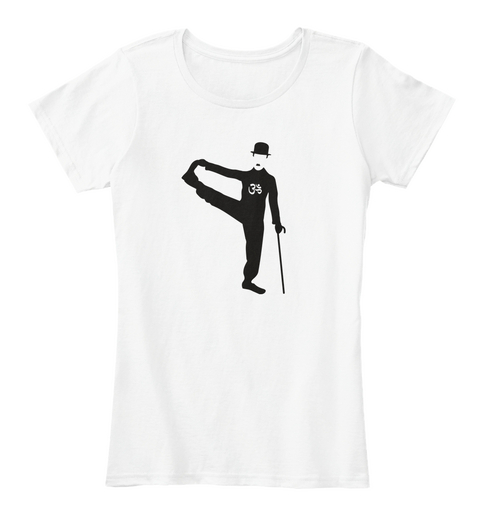 Yoga Chaplin   Women's Premium T Shirt White T-Shirt Front