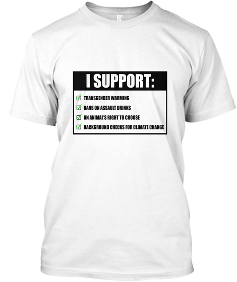 I Support (Light) White Camiseta Front