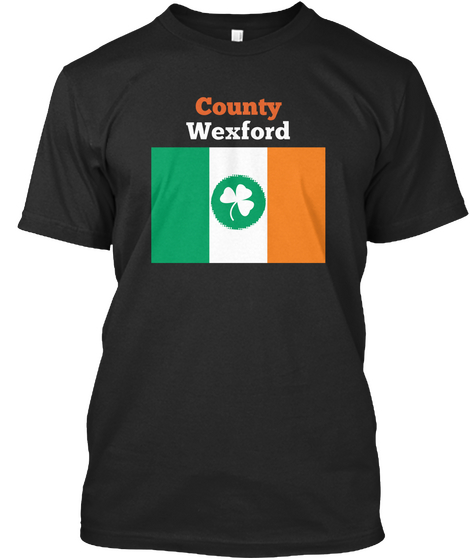 County Wexford Black T-Shirt Front