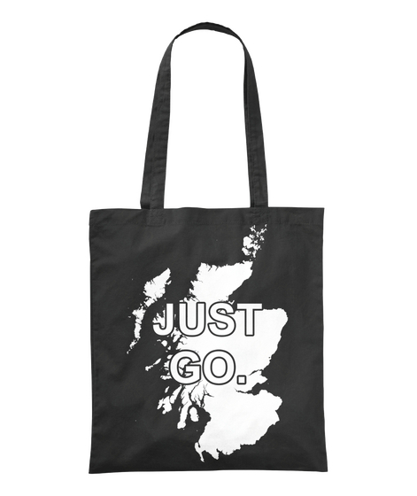 Just Go. Black T-Shirt Front