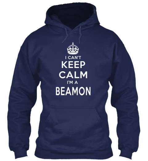 I Cant Keep Calm Iam A Beamon Navy áo T-Shirt Front