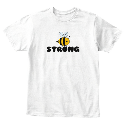 Strong White áo T-Shirt Front