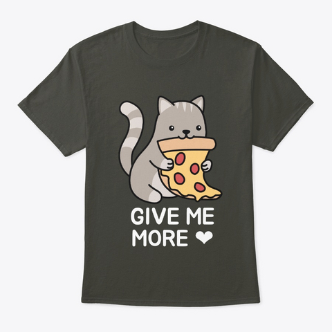 Pizza Cat Smoke Gray Camiseta Front